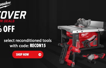 Today Only Save 15% on Milwaukee Reconditioned Tools
