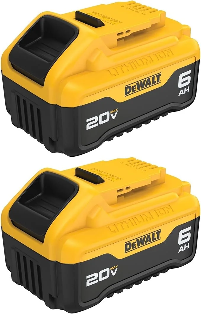 Save $130 on DEWALT 20V MAX XR 6Ah Battery 2 Pack Deal