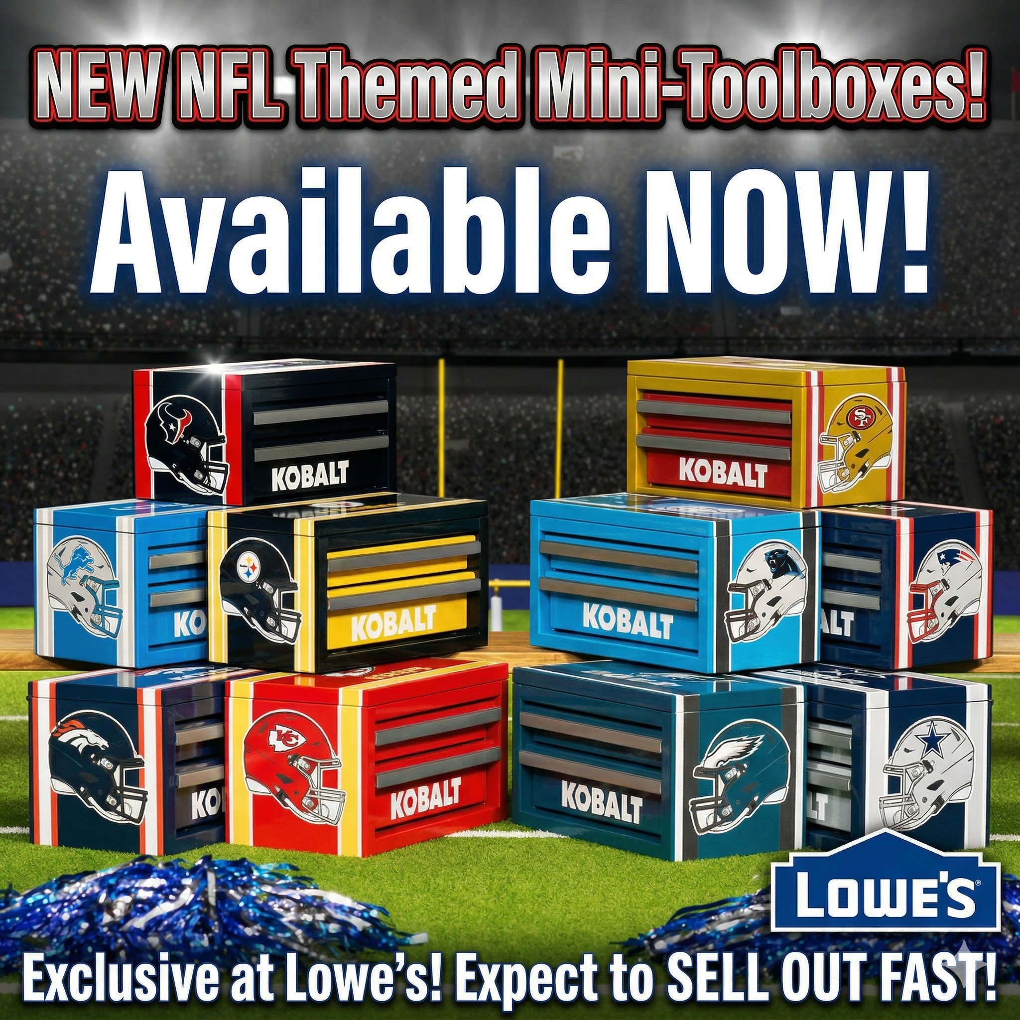 Kobalt NFL Mini Tool Boxes Early Access