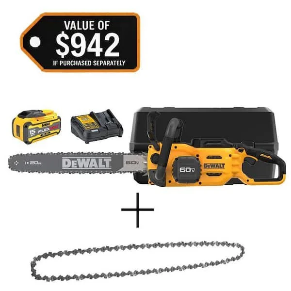 Today Only Save $134 DeWalt Flexvolt 60V 20 in Chainsaw $479