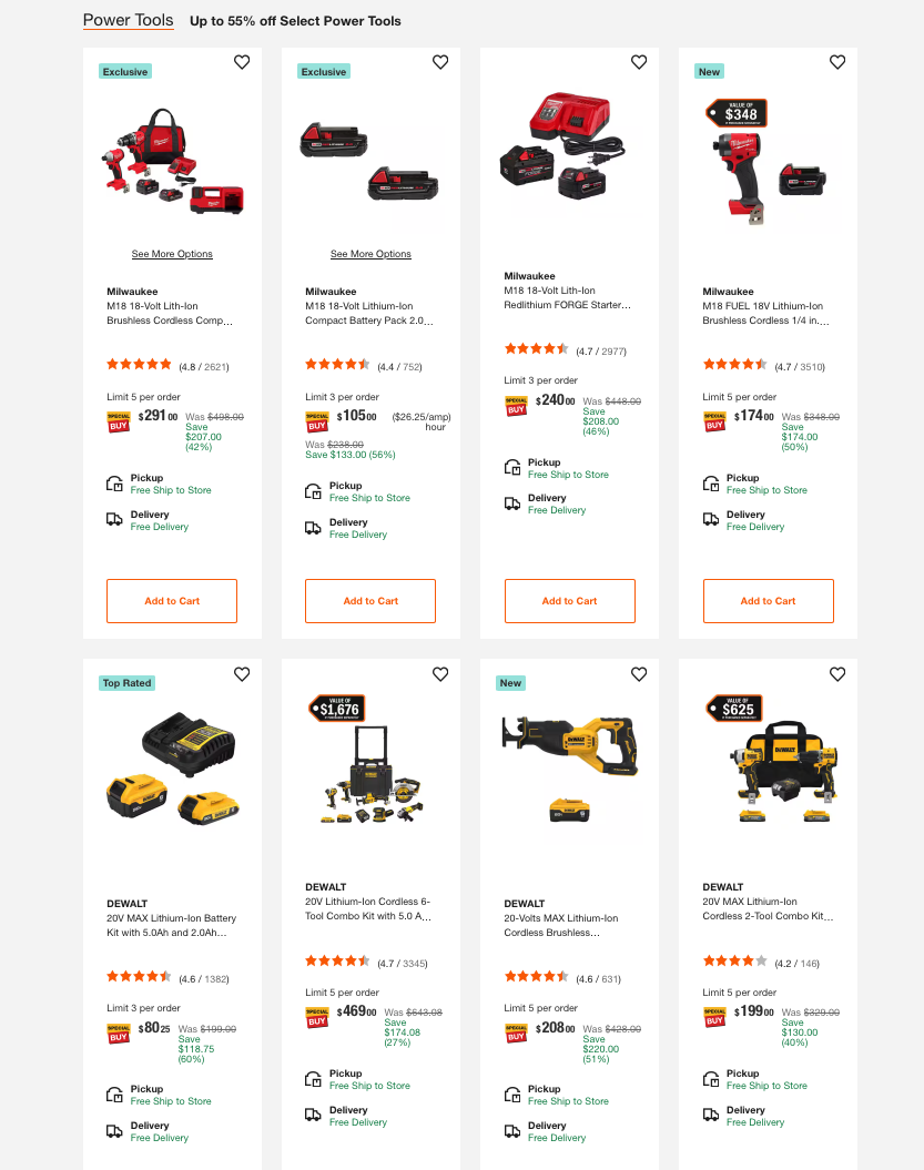 Today Only Save up to 55% at Home Depot Special Buy Deal