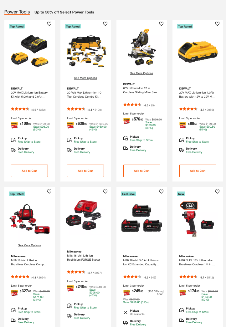 Save 50% on Home Depot Pro Specials 