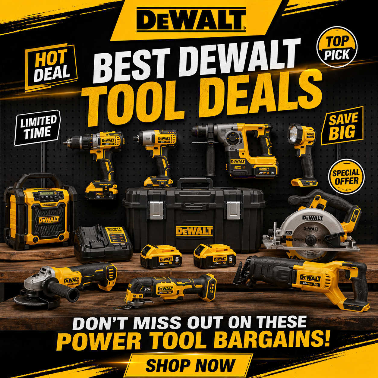 Best DeWalt Tool Deals — Updated Daily