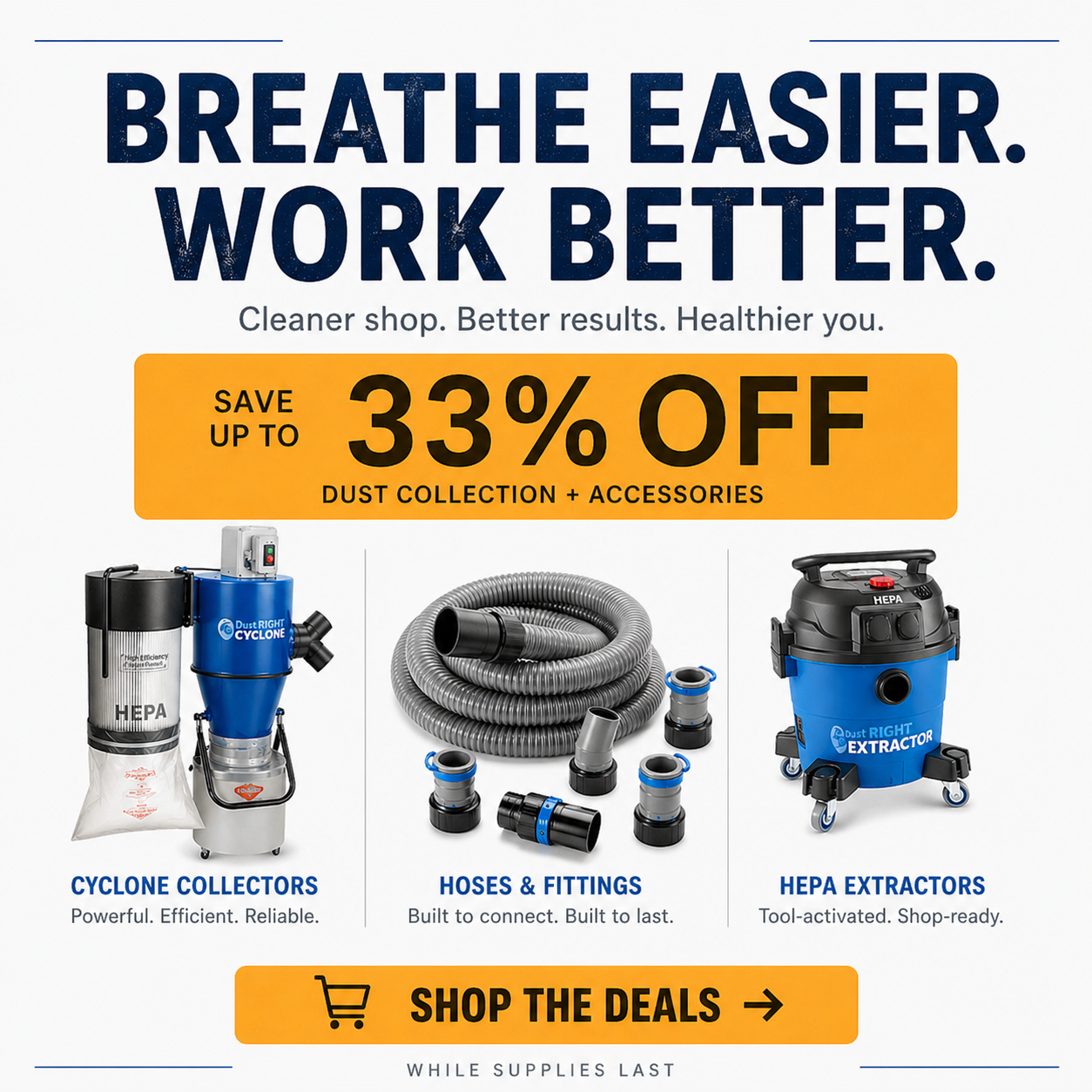 Save 33% on Rockler Dust Collection Deal 