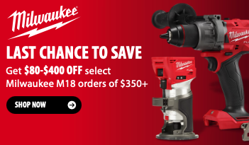 Save Up to $400 on Milwaukee M18 Orders Today Only