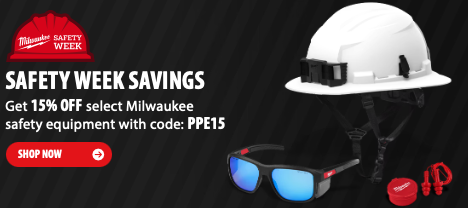 Save 15% on Milwaukee Personal Protective Equipment Deal