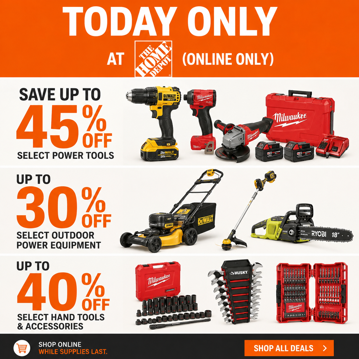 Today Only Save 45% on Top Tools at Home Depot 🛠️