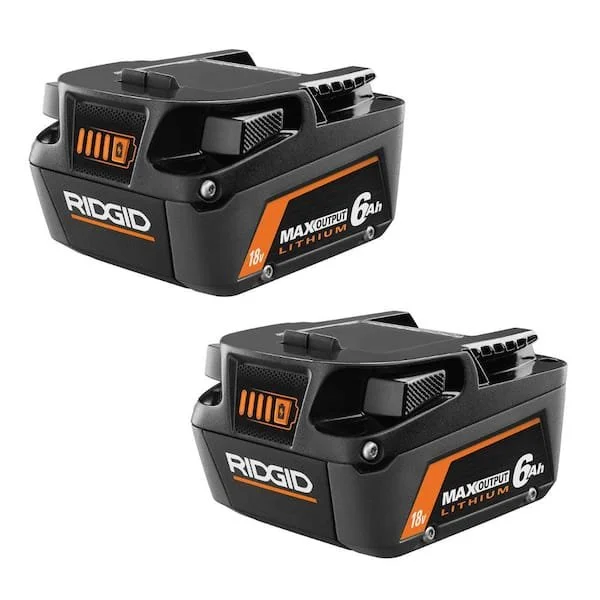 Today Only Save $150 on RIDGID 18V 6.0 Ah Battery 2 Pack 🔋