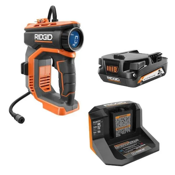 RIDGID 18V Cordless Portable Inflator Kit $99 Deal