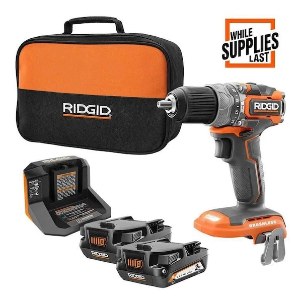50% Off RIDGID 18V SubCompact Hammer Drill Kit Save $85