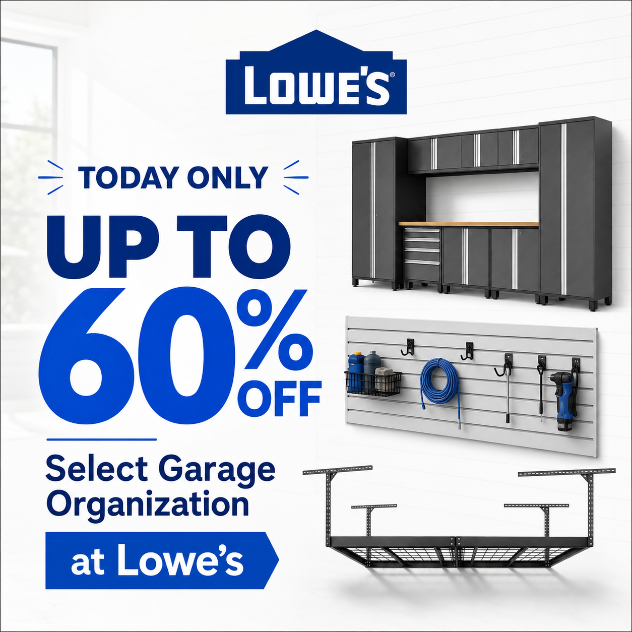Today Only Save Up to 60% NewAge Garage Storage 🛠️