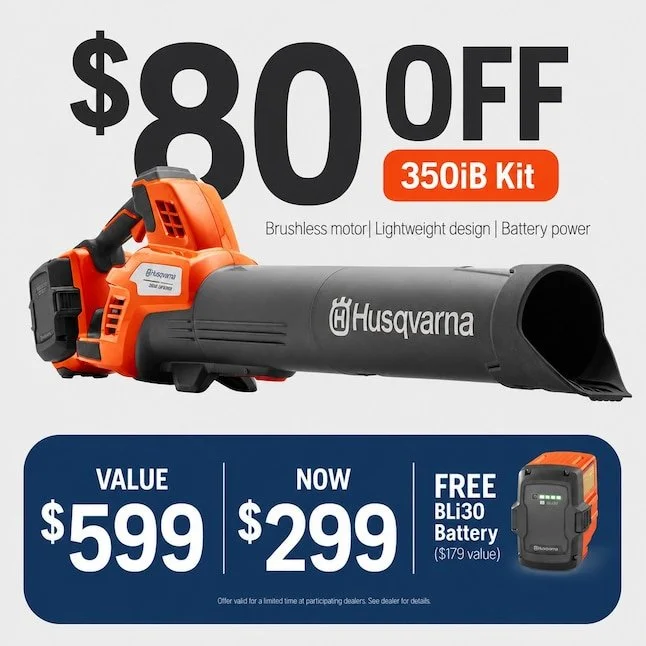 Today Only Husqvarna Leaf Blaster Blower Deal