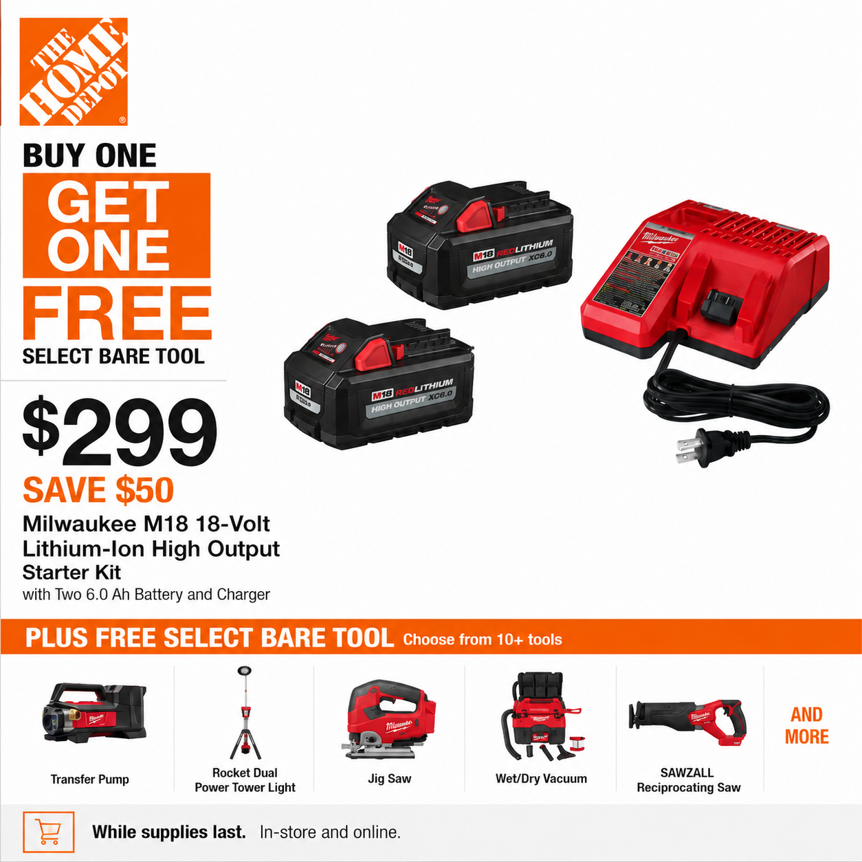 Milwaukee M18 Starter Kit Save $50 Plus Free Tool