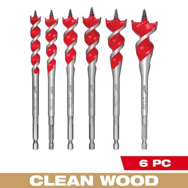 52% Off Auger Speed Feed Wood Bit Set, 6 Piece