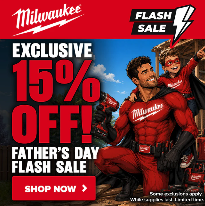 Milwaukee Father's Day Flash Sale: 15% Off at ToolNut