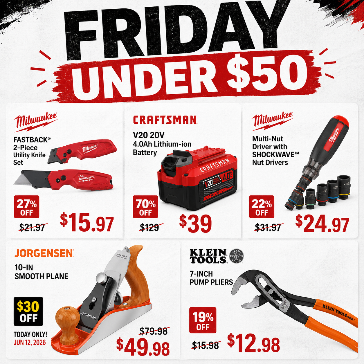 Friday Under Fifty 5 Best Tool Deals Under $50