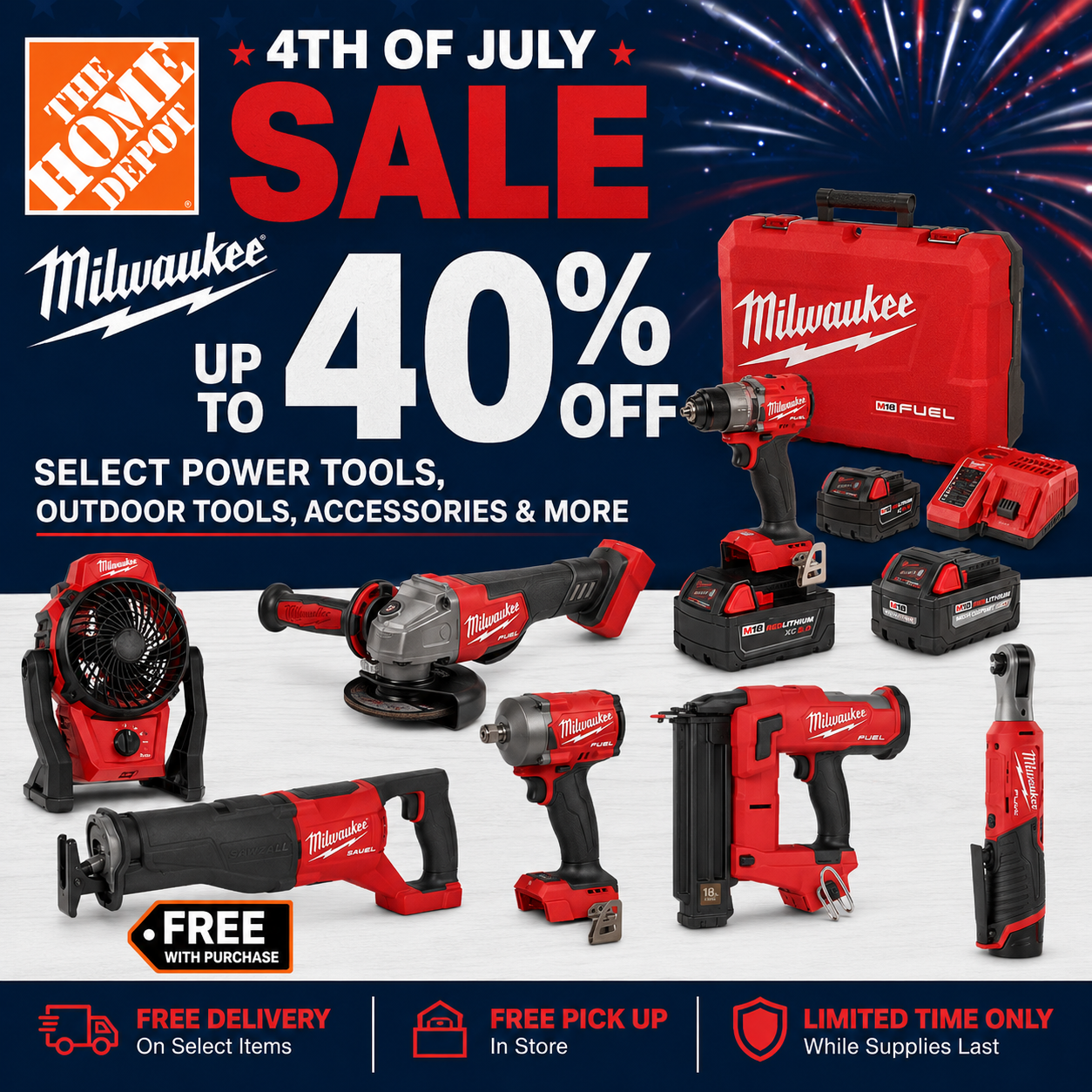 Save 40% Milwaukee 4th of July Tool Sale • Limited Time