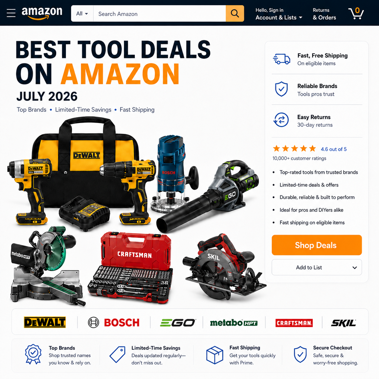 Best Amazon Tool Deals: Updated July 2026