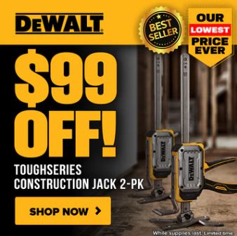 DEWALT ToughSeries Construction Jack 2 Pack, Save $99
