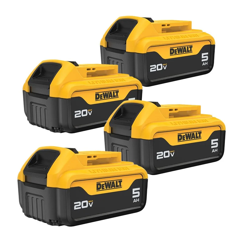 DEWALT 20V MAX 5.0Ah Battery 4 Pack Deal, Save $229