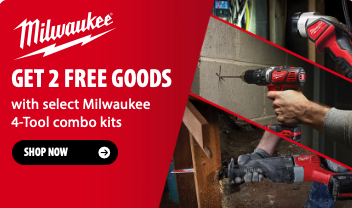 2 Free Milwaukee Batteries or Tools with Combo Kit