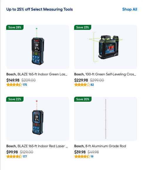 Today Only Up To 25% Off Bosch Lasers Deal 🚨