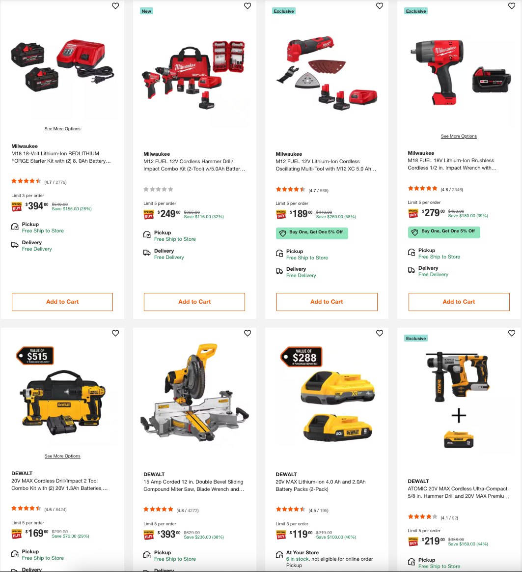 Today Only Up To 55% Off Home Depot Tool Deals
