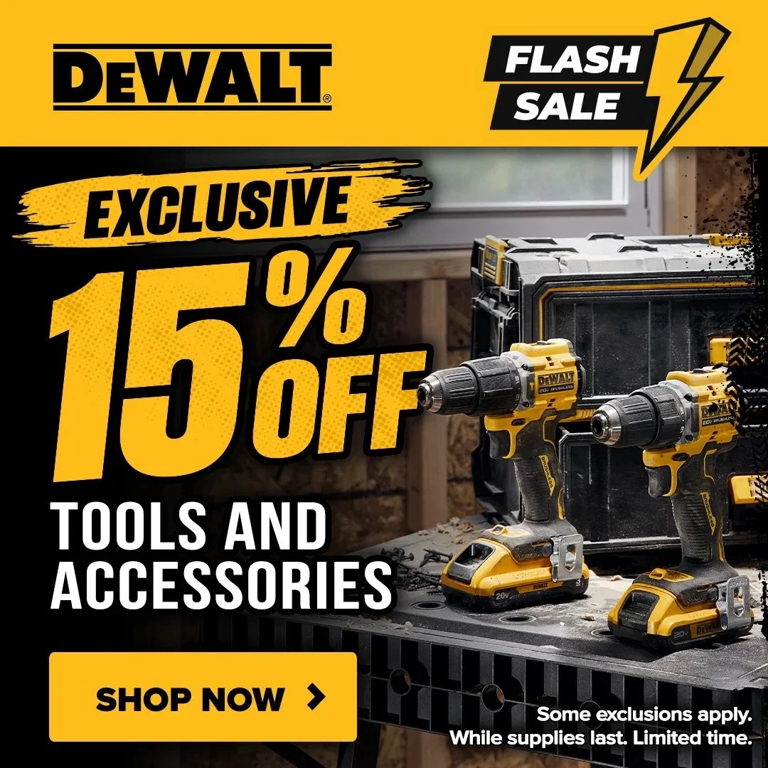 Save 15% DeWALT Power Tools Deal Limited Time