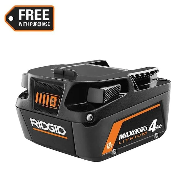Deal FREE RIDGID 18V 4Ah Battery Limited Time