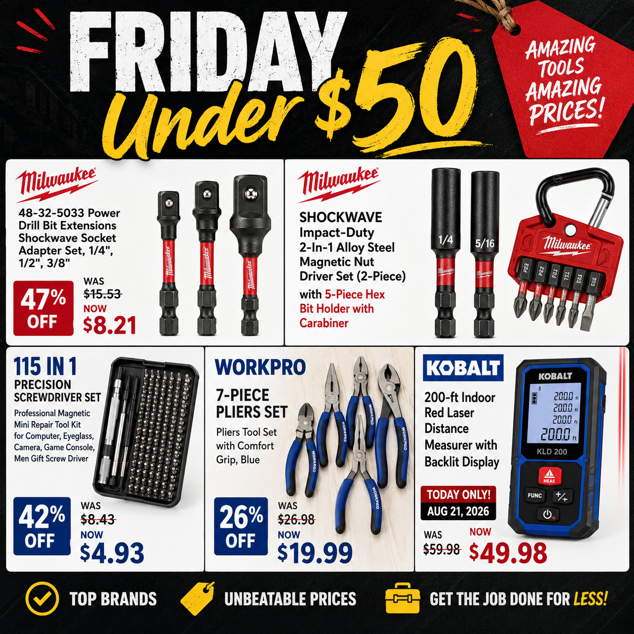 Friday Under $50: Save Big on 5 Tool Deals Today