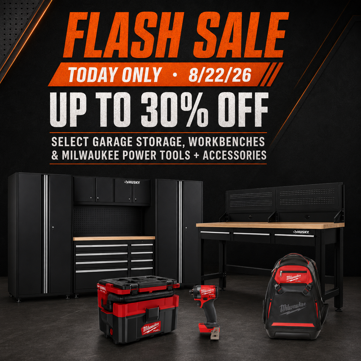 Today Only Milwaukee Husky Flash Sale Deal