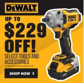 Save Up to $229 Off DEWALT Tools at The Tool Nut Deal
