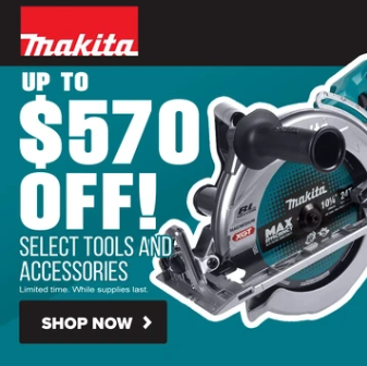 Save Up to $570 Off Makita Tools at The Tool Nut Deal