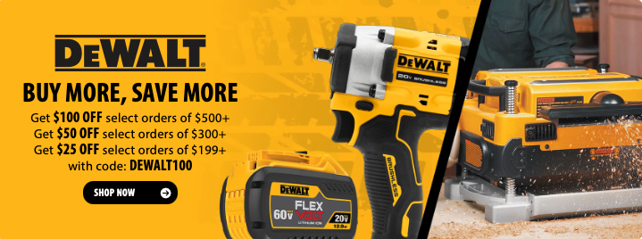 DEWALT Deal: Save Up to $100 With Code DEWALT100