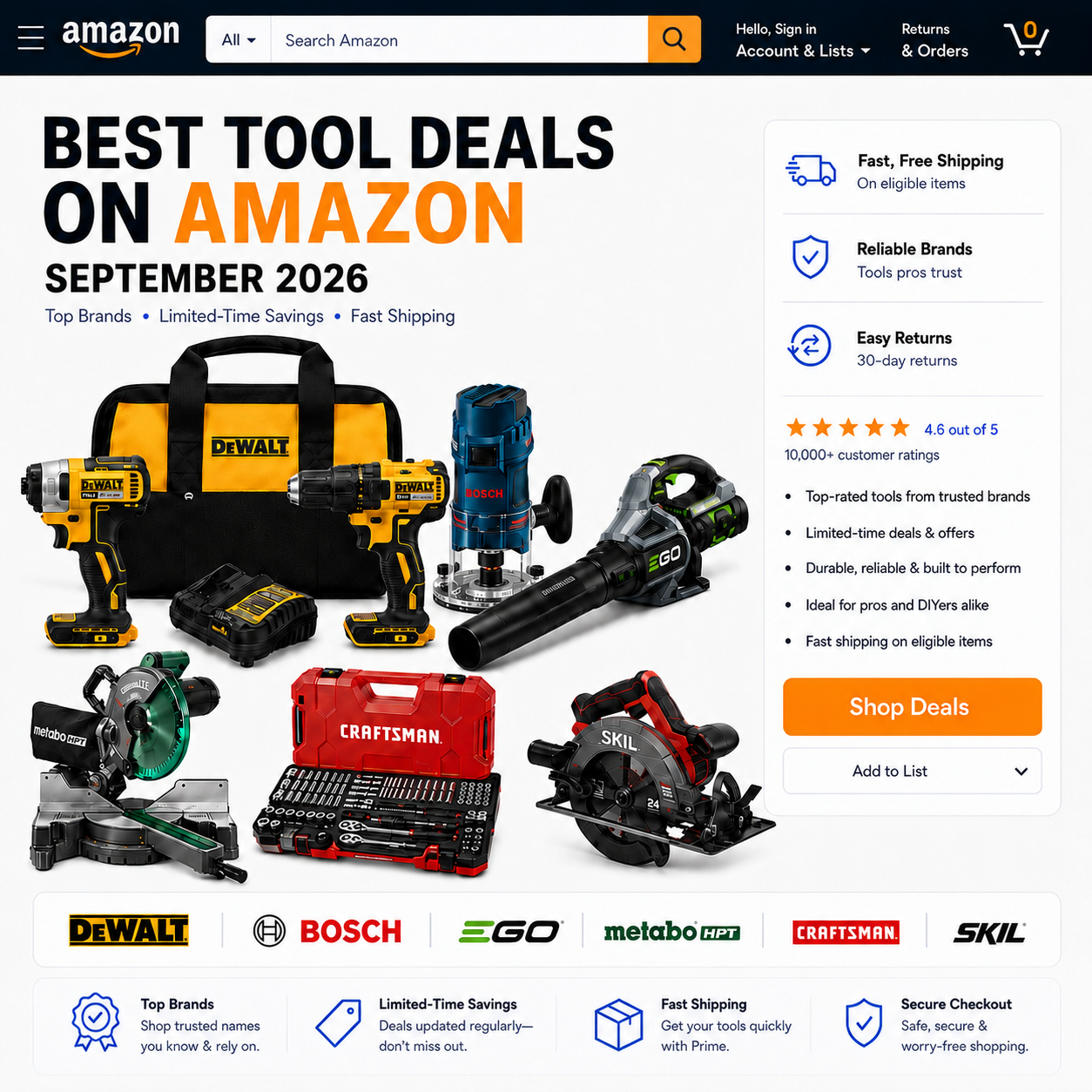 Best Amazon Tool Deals: Updated September  2026