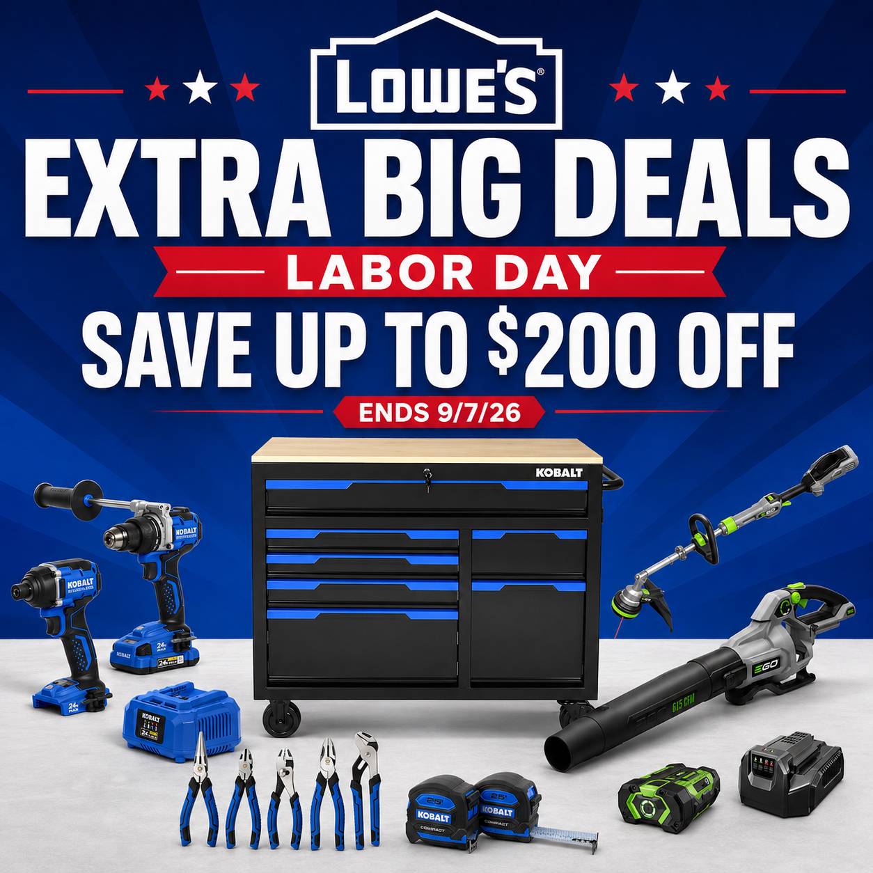 Lowe's Flash Sale: Save Up to $200 Off Tools Today