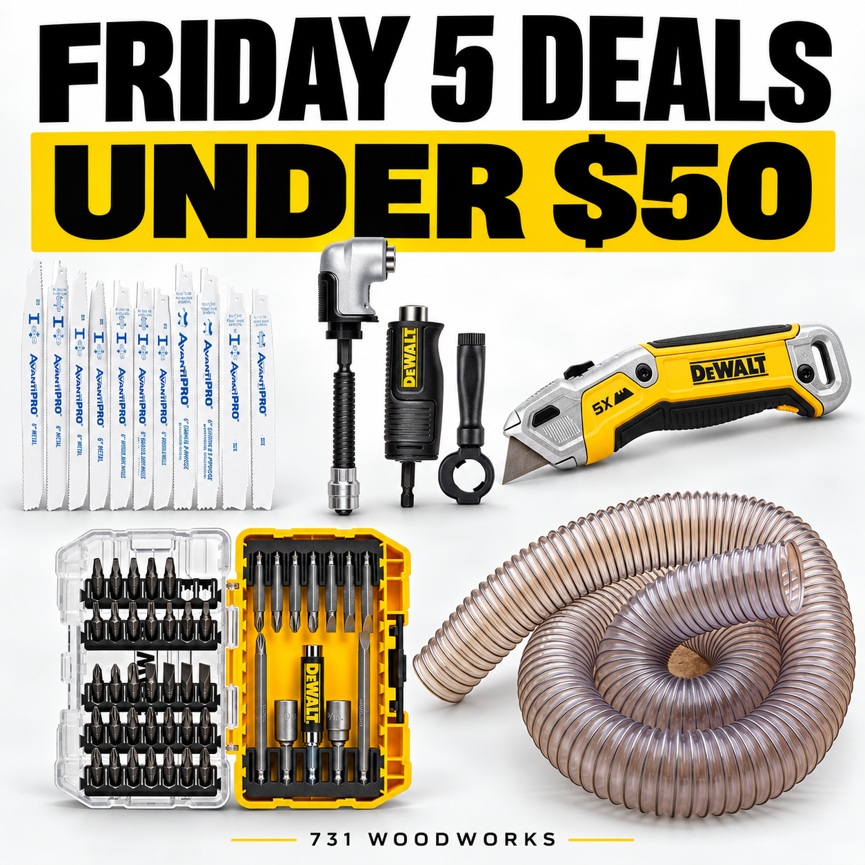 Friday 5 Under $50: Save Up to 55% on DEWALT and More