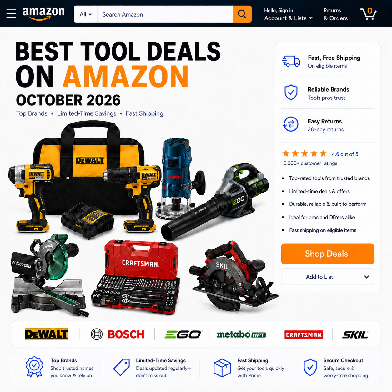 Best Amazon Tool Deals: Updated October 2026