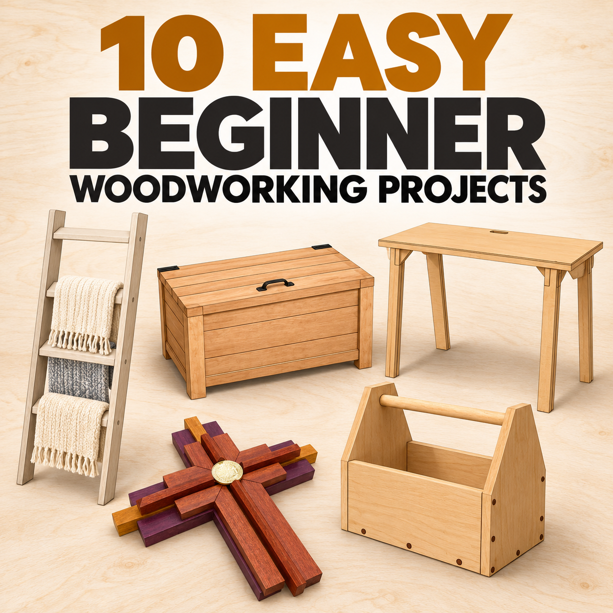 10 Easy Woodworking Projects for Beginners (Free Plans)