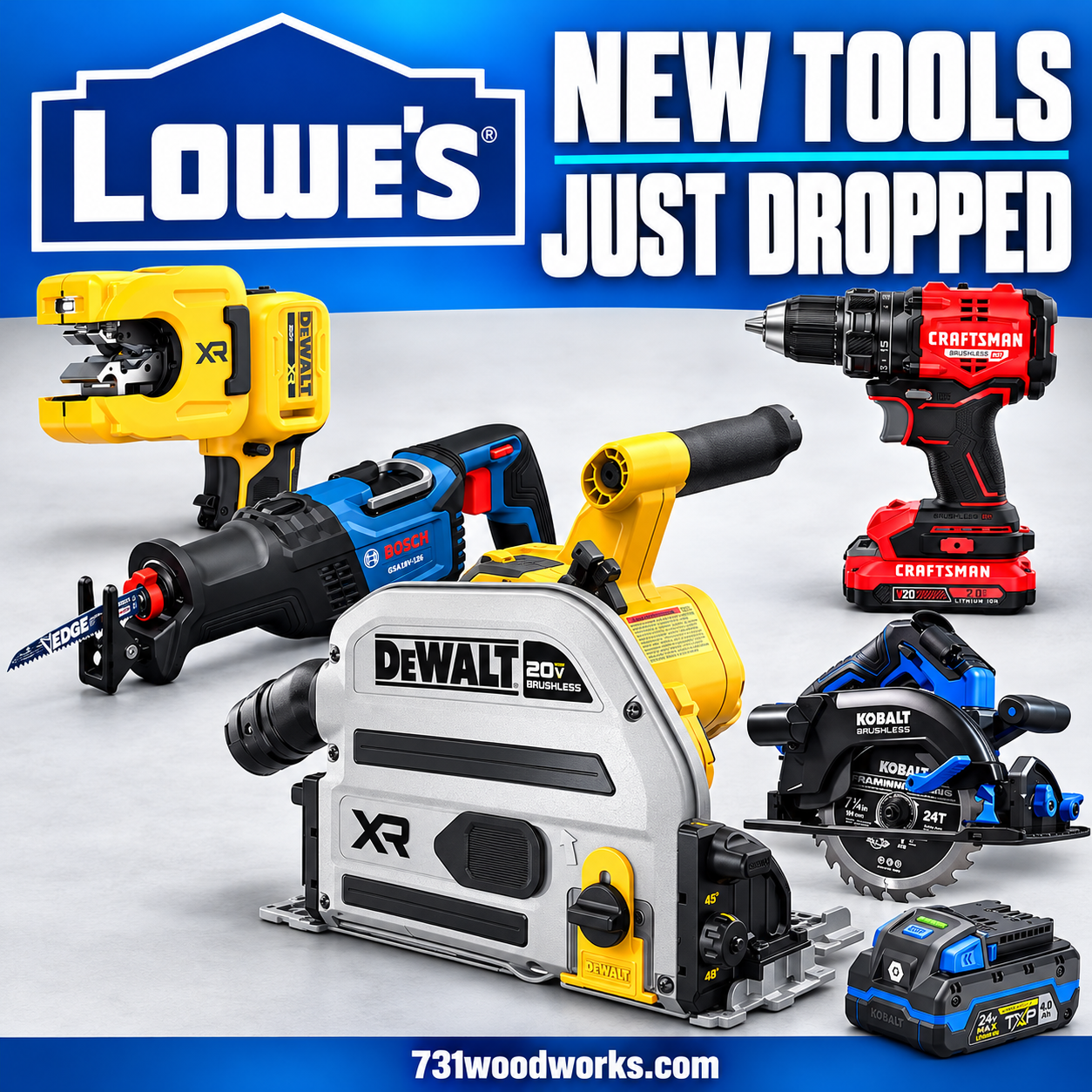 New Power Tools at Lowe’s: Bosch, DEWALT, CRAFTSMAN and More