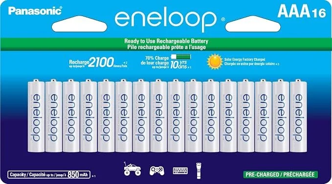 37% Off Panasonic eneloop AAA Batteries 16 Pack, Now $28.99