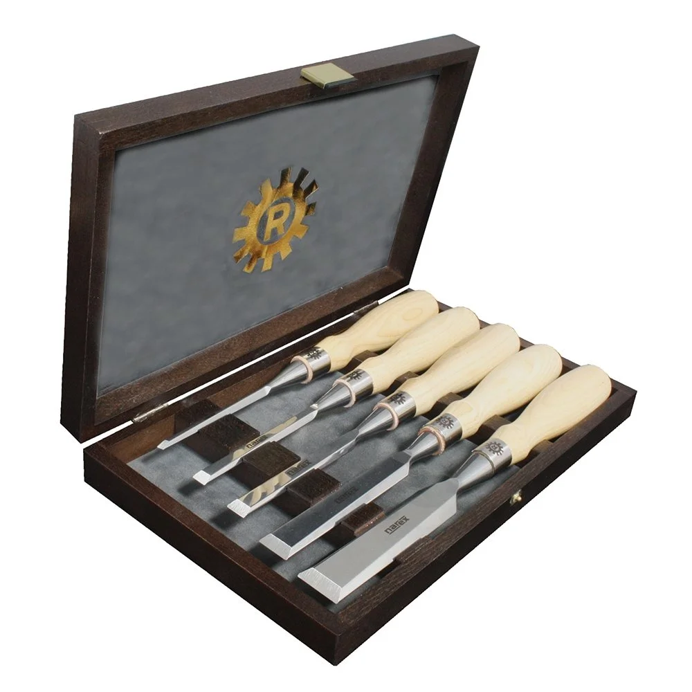 5 piece Narex Richter bevel edge chisel set with European ash handles on sale for $179.99, $60 off the regular $239.99 price