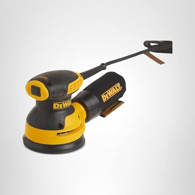 DEWALT DWE6421 5 Inch Random Orbital Palm Sander with 3.0 amp motor and 12,000 OPM on sale at Amazon