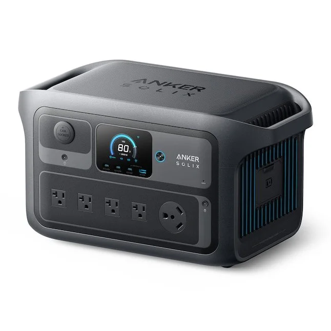 Anker SOLIX Backup Power Portable Power Station on display for a Lowe's online deal