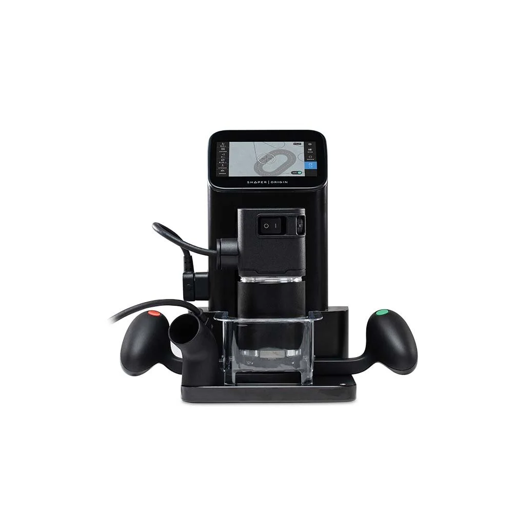 Shaper Origin handheld CNC router on sale for $2,699, portable precision router with touchscreen and Systainer case for woodworking shops