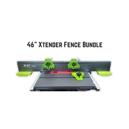 Bow 46 inch XT XTENDER table saw fence bundle with T slots and clamps on sale for $265.49