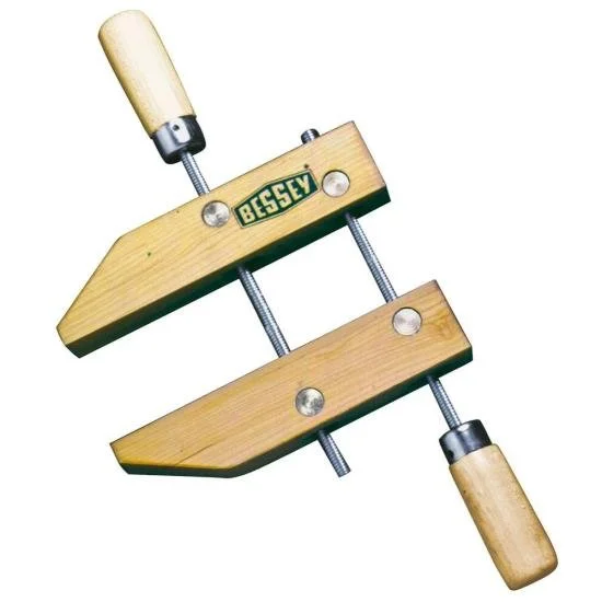 Bessey wood handscrew clamp with oiled hardwood jaws and adjustable steel spindles on sale for $14.50