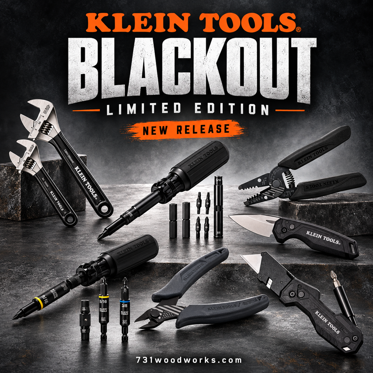 Klein Tools limited edition Blackout Collection all black hand tools, pliers, screwdrivers, and knives at Lowe’s