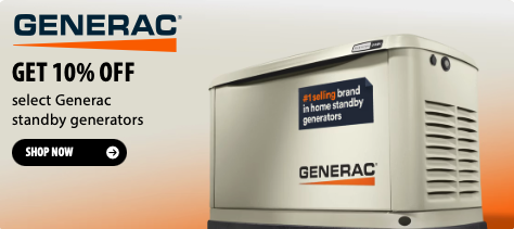 Generac Standby Generator on sale at Acme Tool with 10% off select models for a limited time