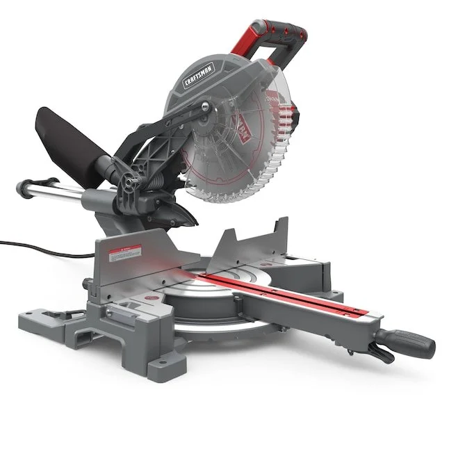 CRAFTSMAN 10 inch 15 Amp Single Bevel Sliding Corded Miter Saw on sale at Lowe's for $149, $120 off today only
